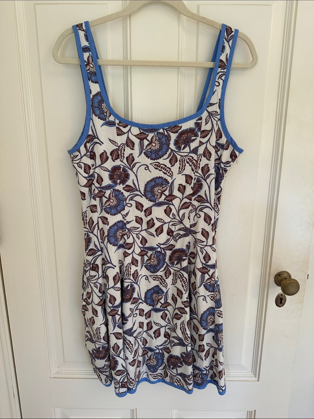 Rachel Zoe Blue Floral Tank Dress - Size 12